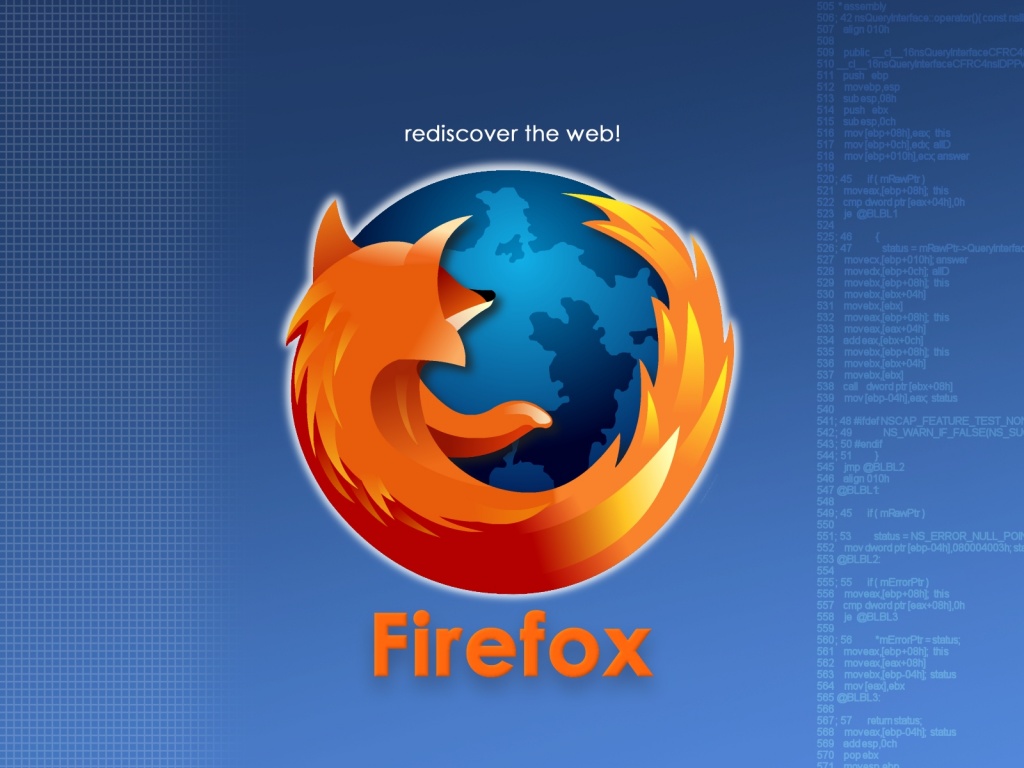 Mozilla Firefox Blue Desktop Wallpaper Stock
