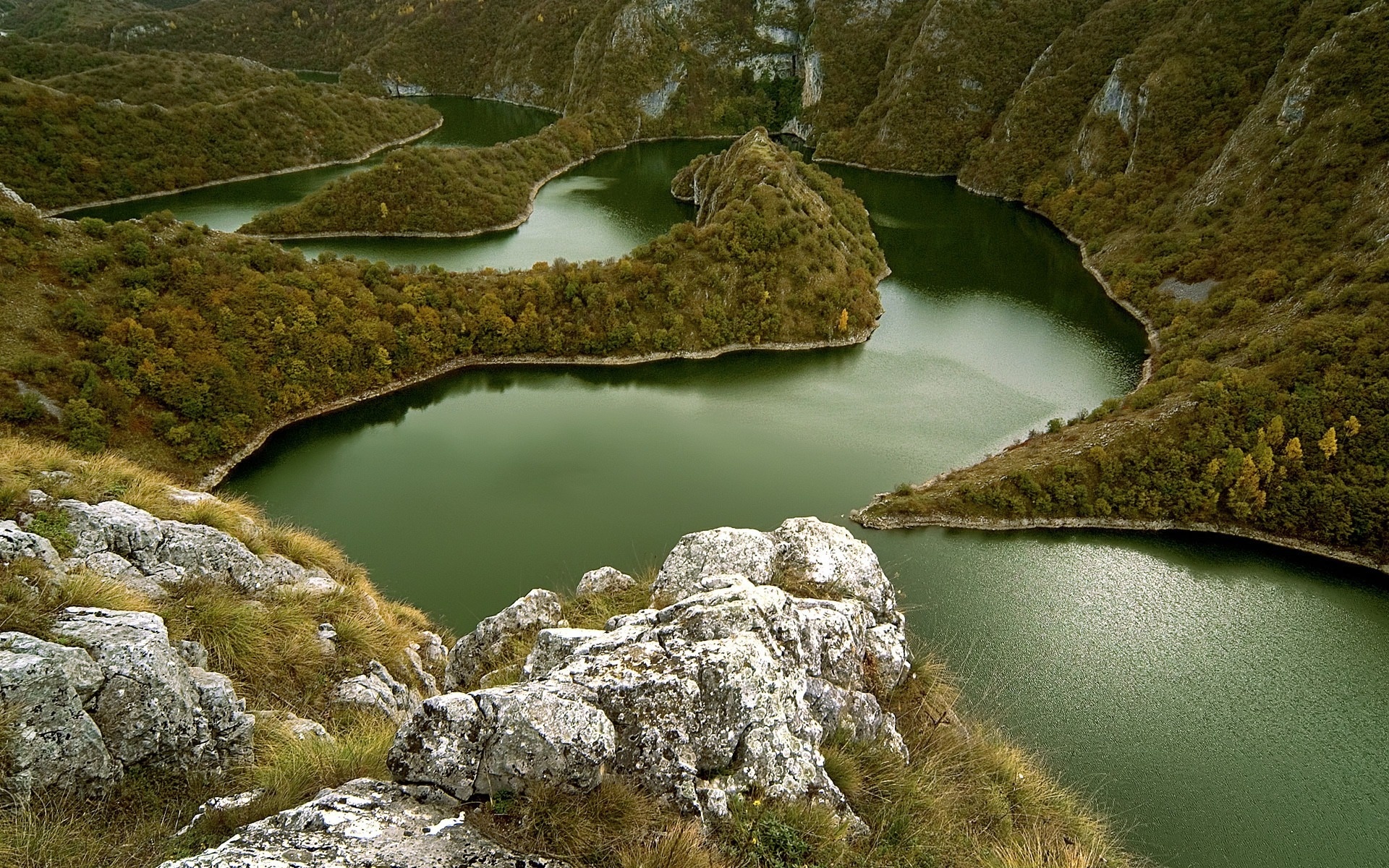 Wallpaper River Mountains Serbia Meander Sinuous Watercourse