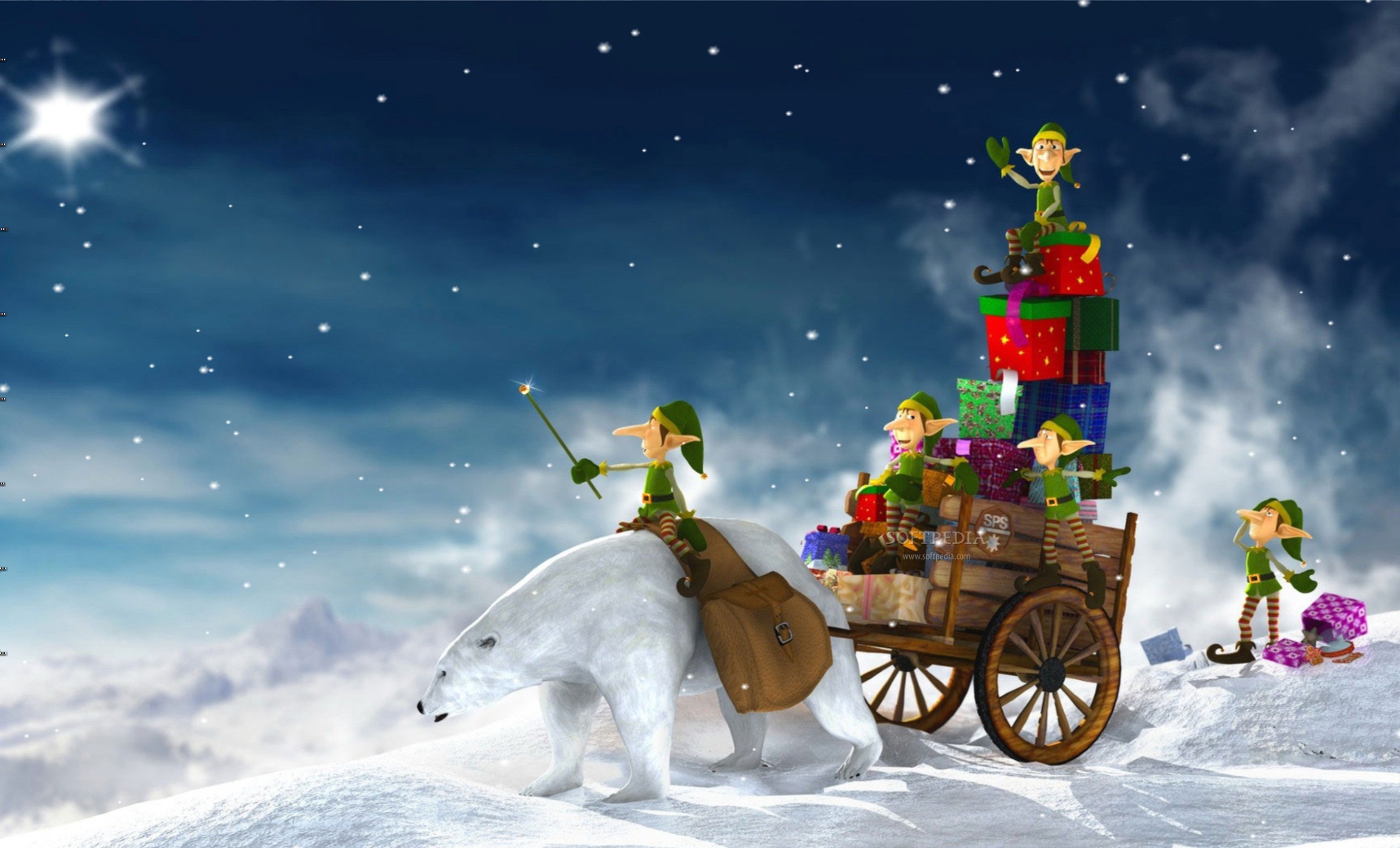 Santa S Elves Animated Desktop Wallpaper This Is The Image That Will