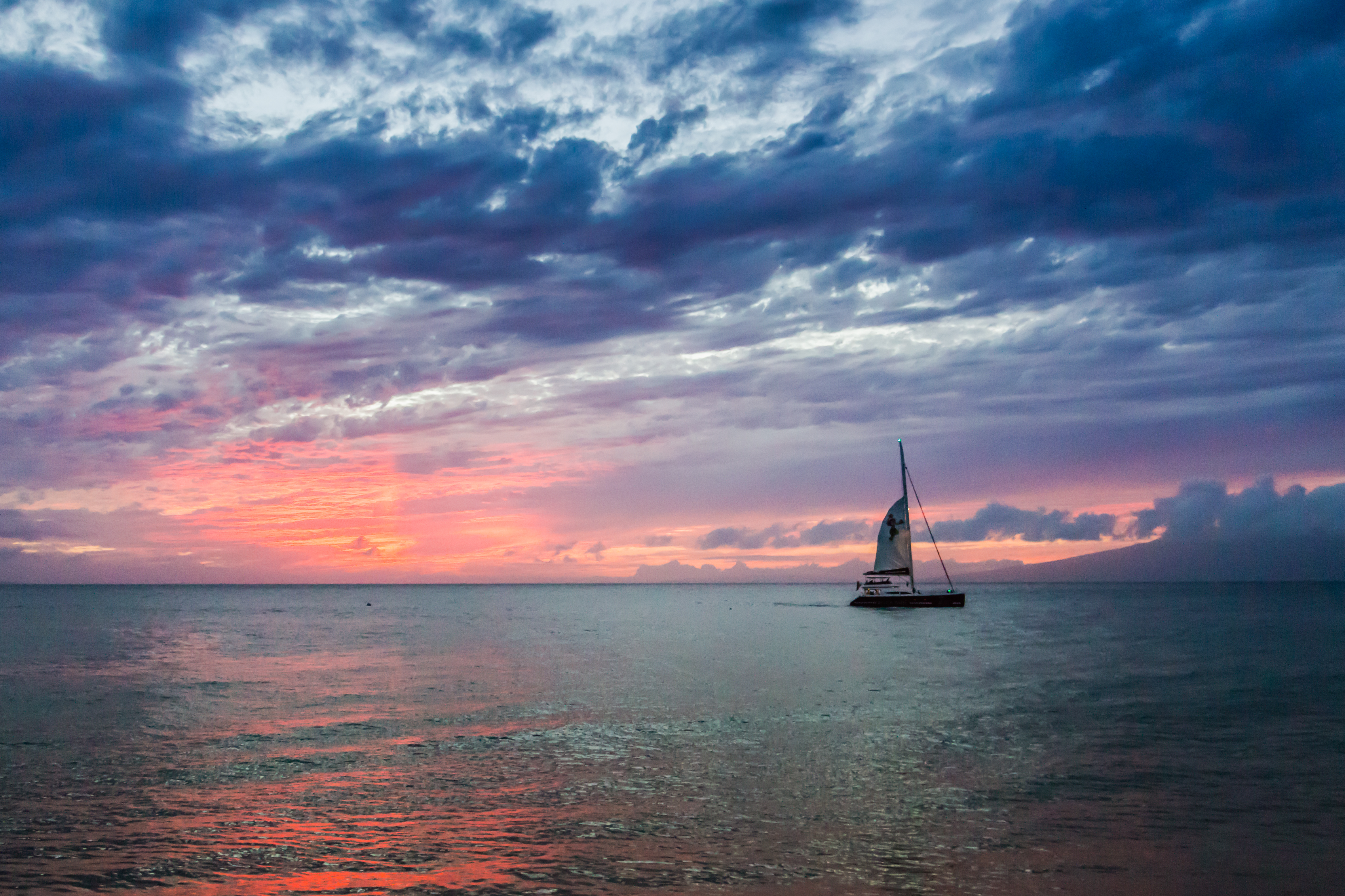 HD Wallpaper Sunset Cruise Sails By Kaanapali Beach Maui
