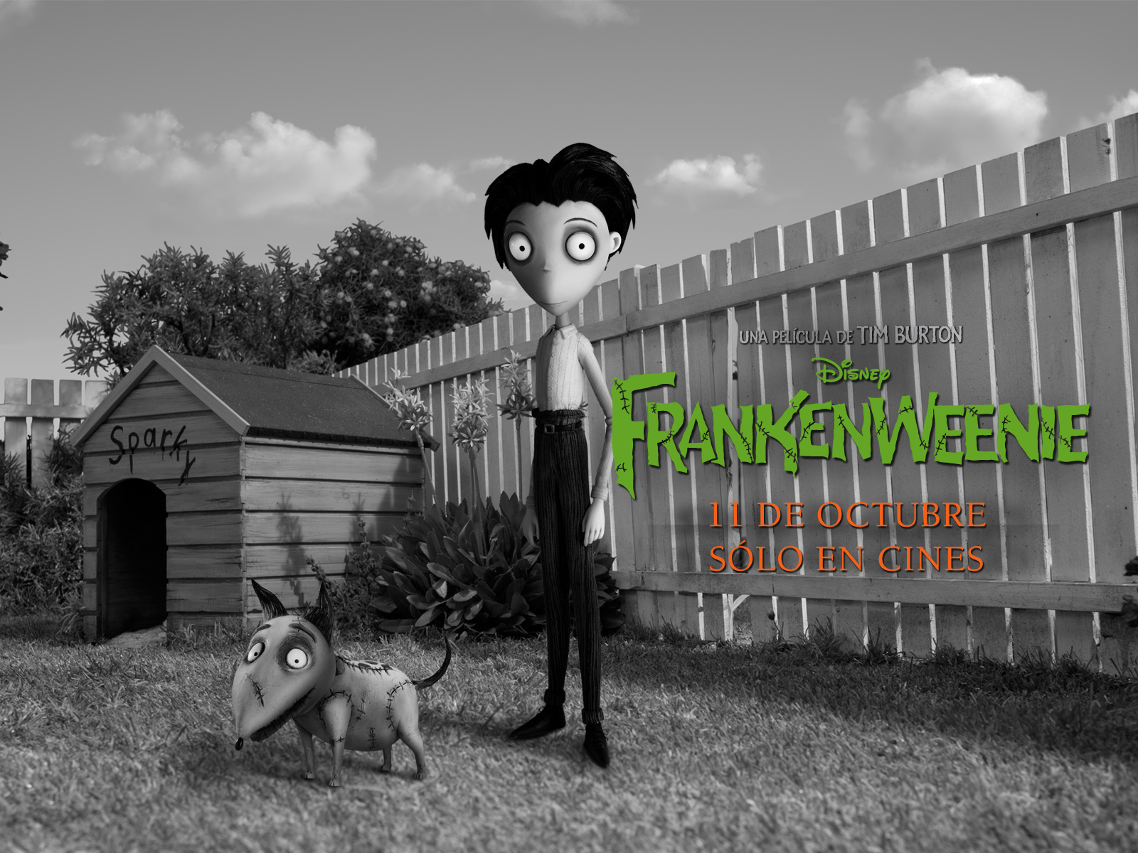 Victor And Sparky Frankenstein Frankenweenie Wallpaper