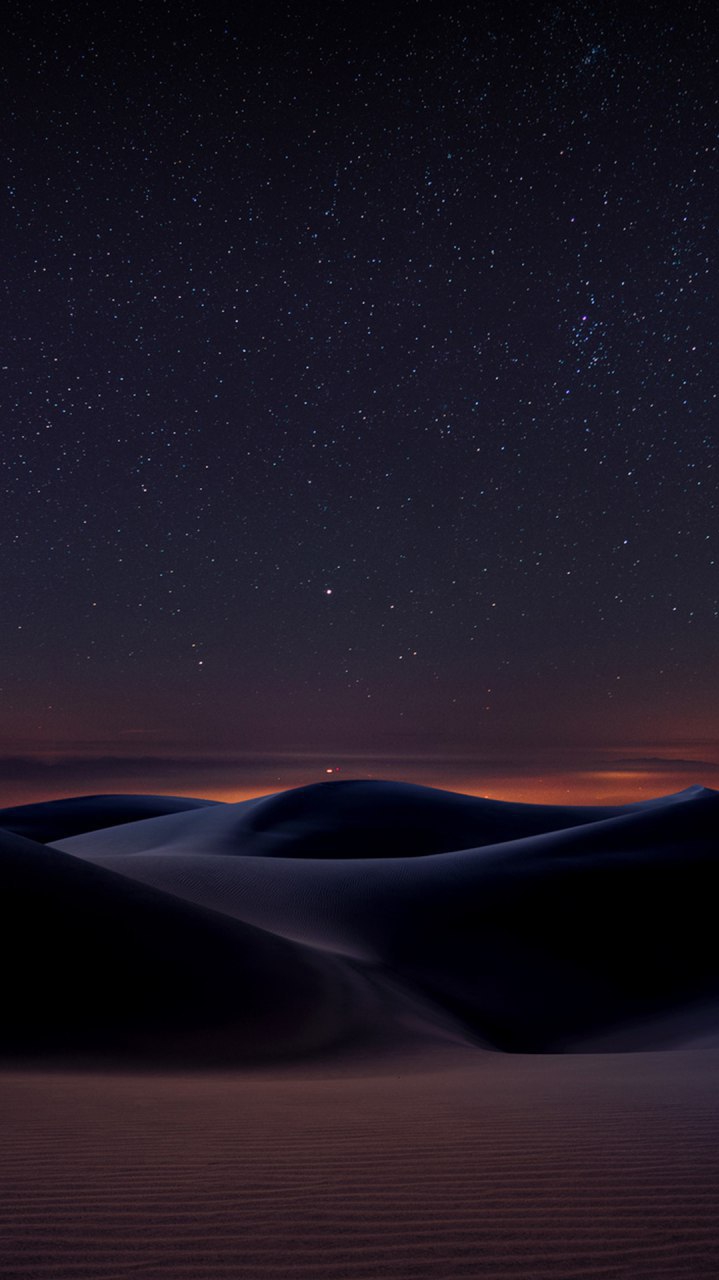 Desert Night Space iPhone Wallpaper