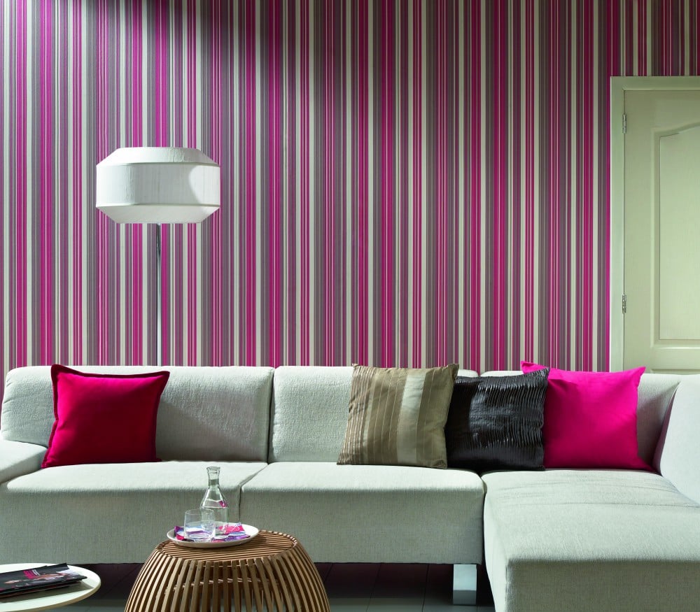 Free Download Neat Elegant Strip Wallpaper Living Room Via