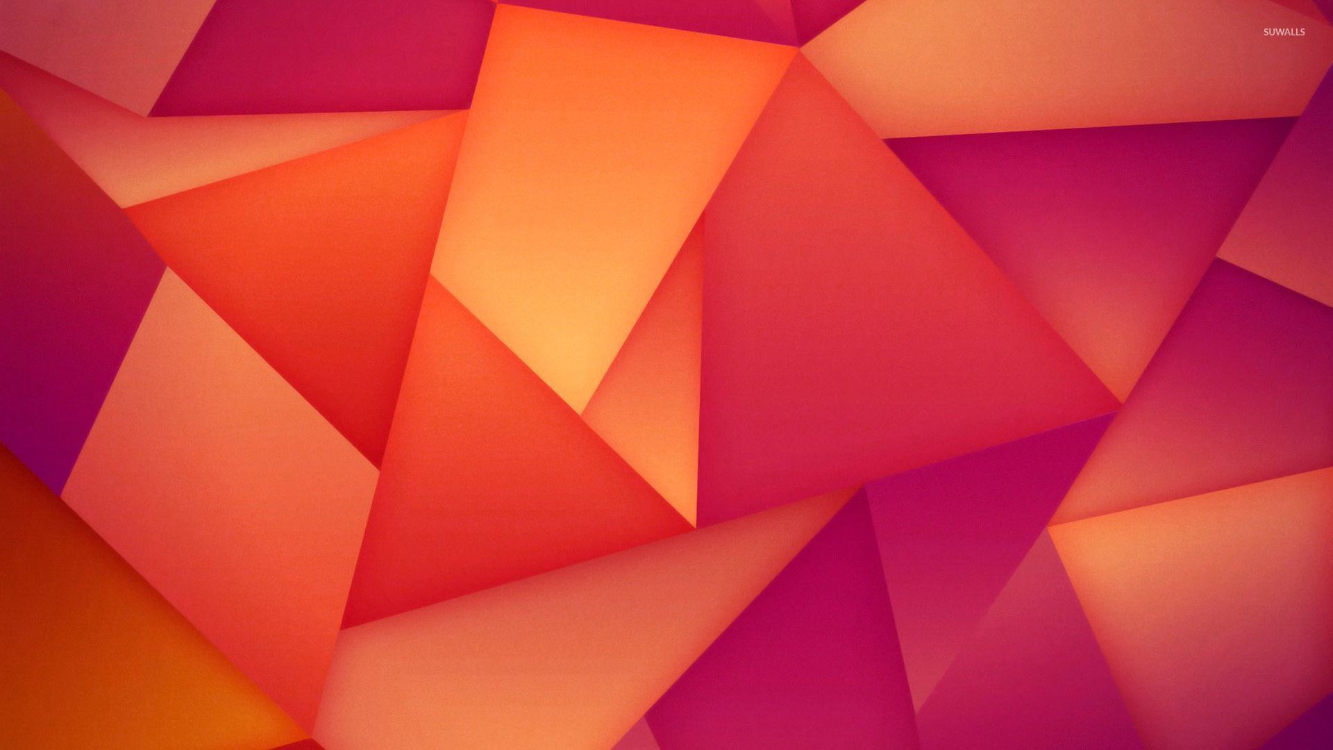 Orange and pink triangles wallpaper   Digital Art