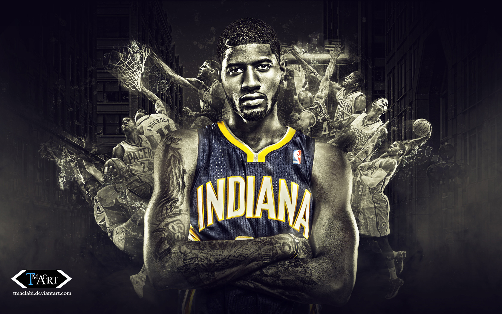 Free download Paul George Pacers Dunks Wallpaper Basketball