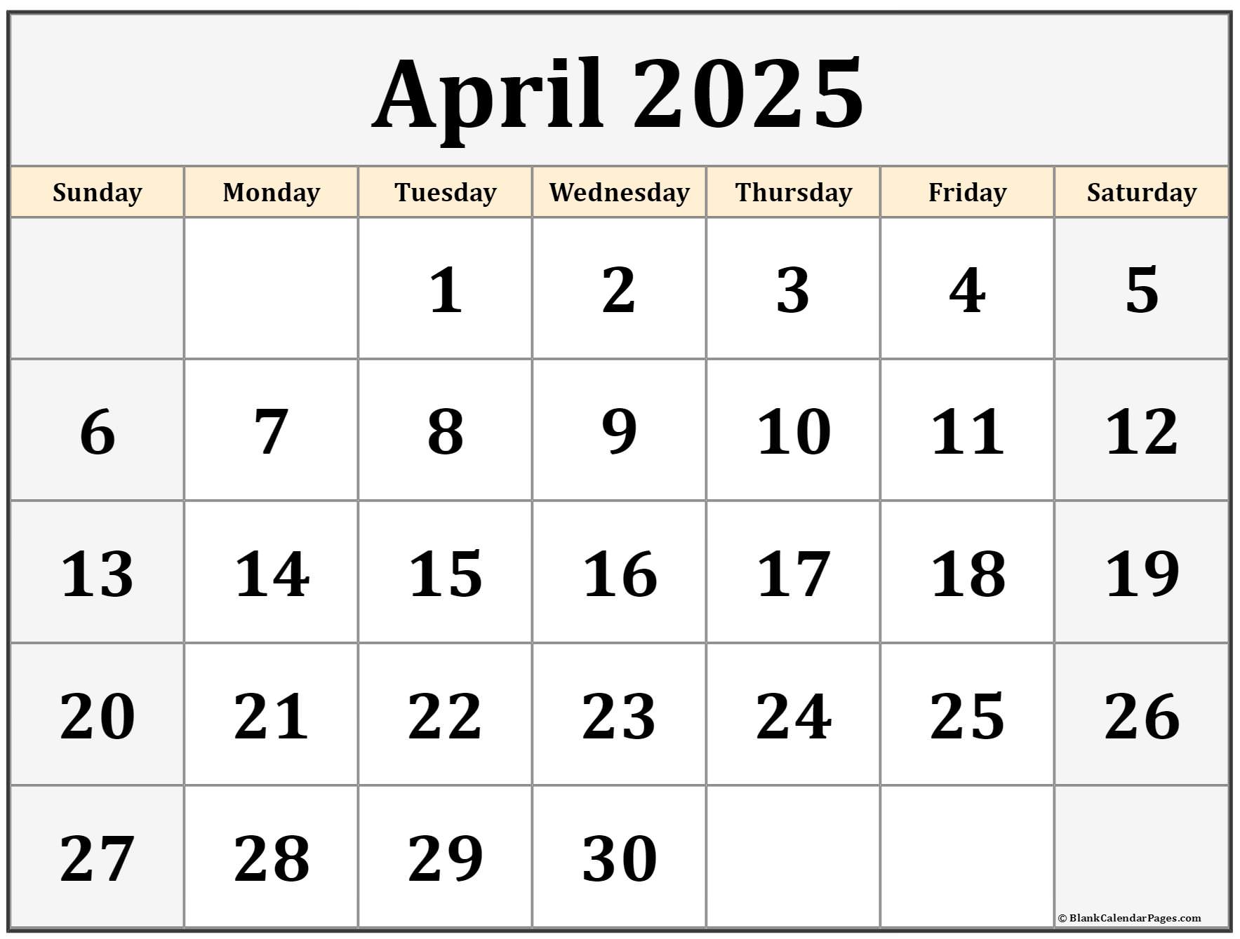 April Calendar Wallpaper