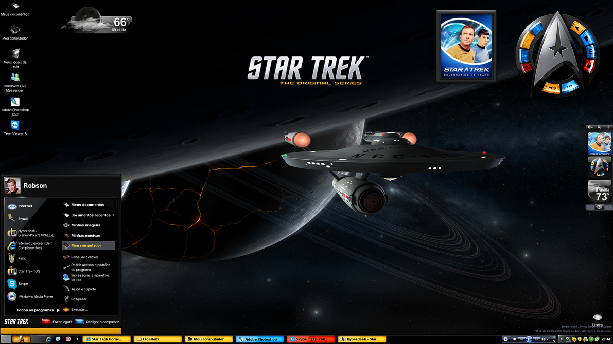 Star Trek Captain Kirk Theme Hyperdesk By Robson2012