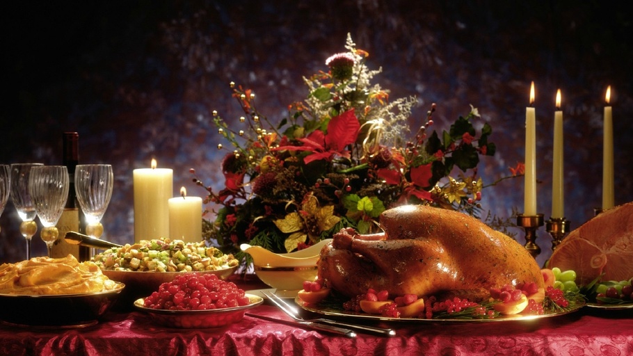Thanksgiving Day Food Dishes Roast Turkey