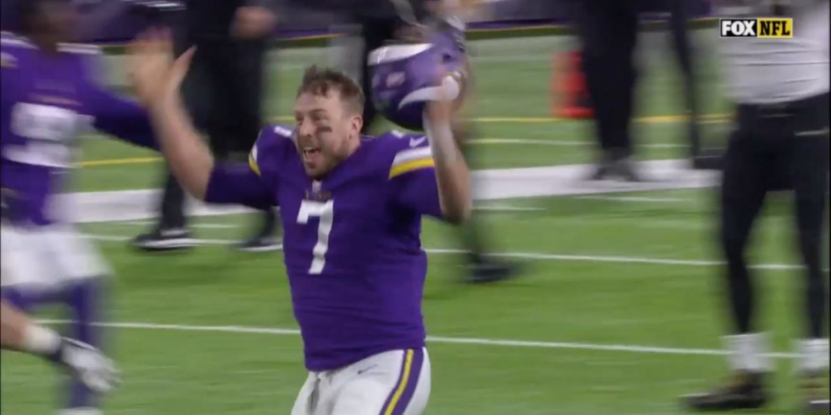Case Keenum Had A Great Reaction After Throwing His