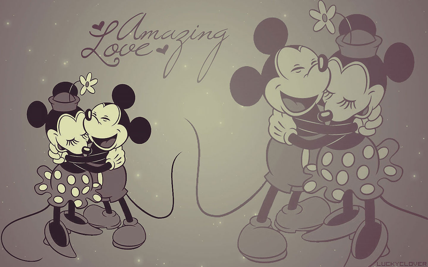 Cartoons Wallpaper Mickey And Minnie