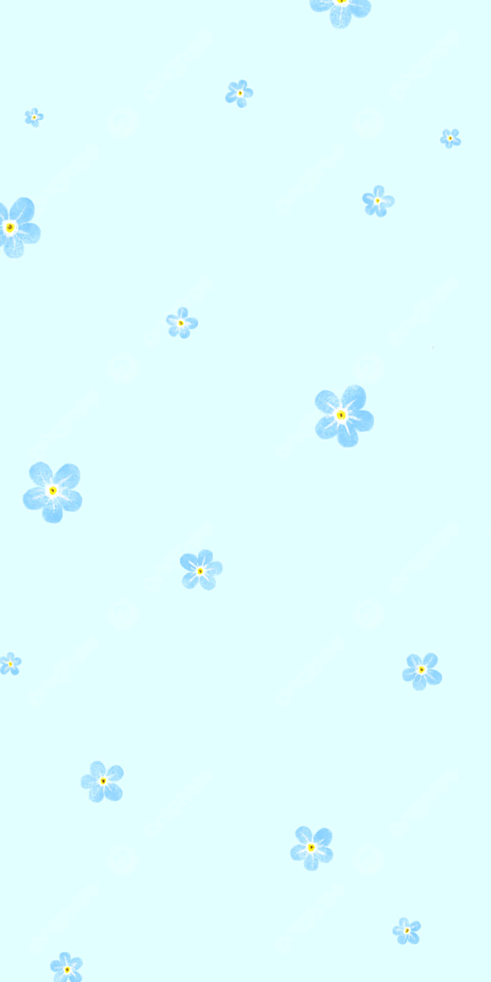 Blue Flowers Aesthetic Wallpaper