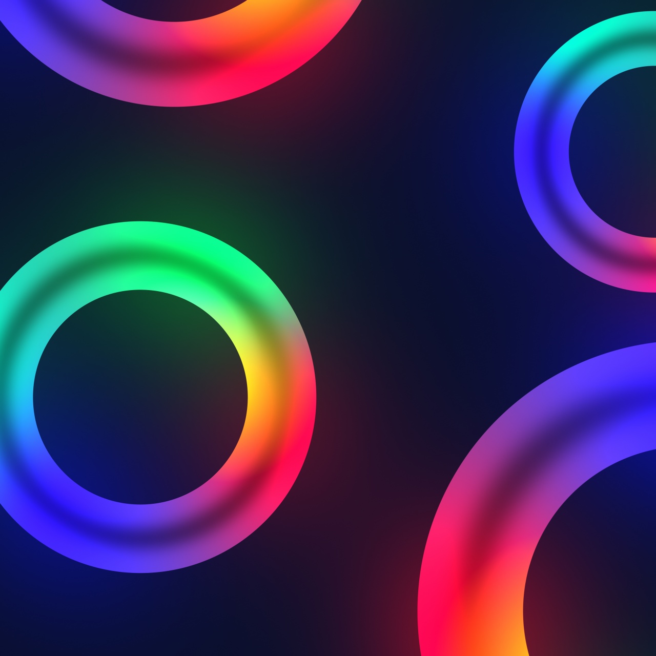 Circles Wallpaper 4k Colorful Neon Colors