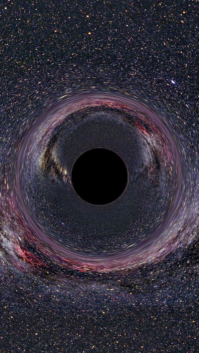 Black Hole Artist Impression iPhone Wallpaper