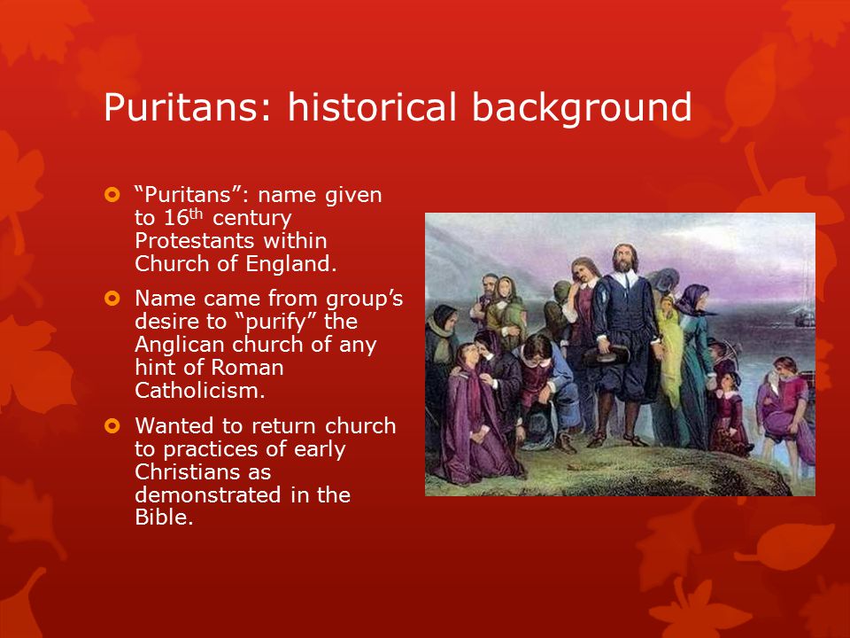 The Scarlet Letter Background Puritans Historical