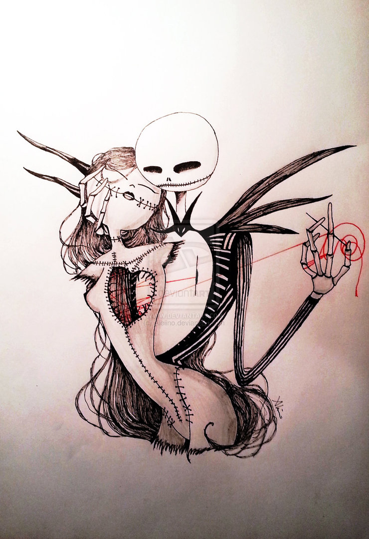 Jack Skellington And Sally By Aleiino