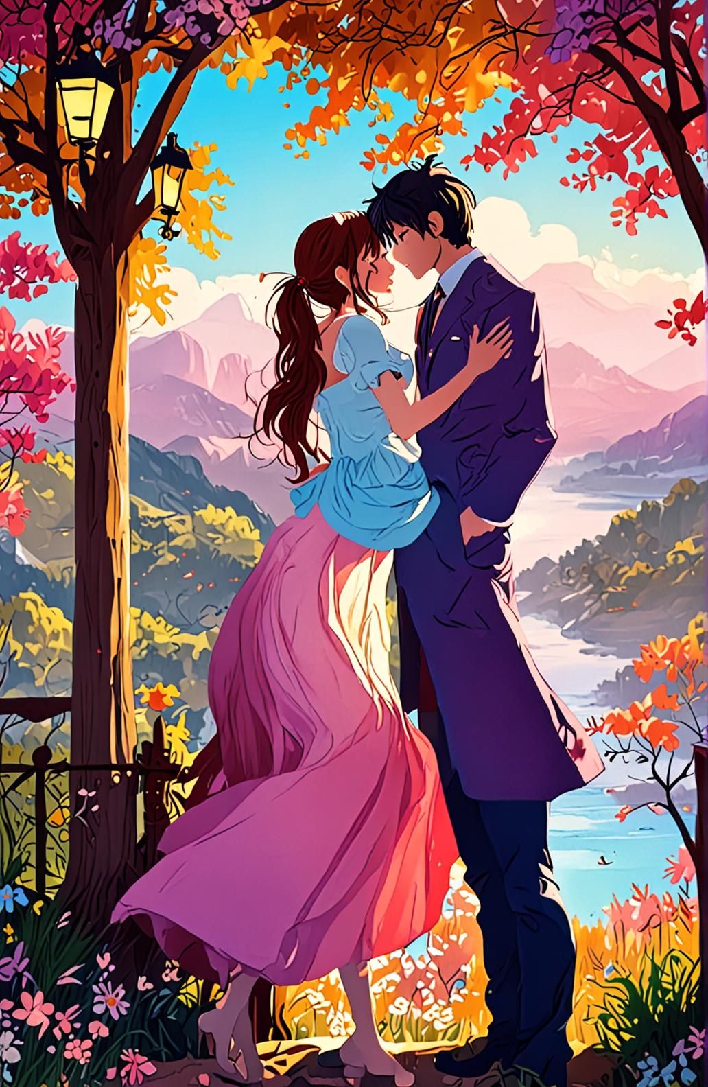Cute Anime Couple Wallpaper