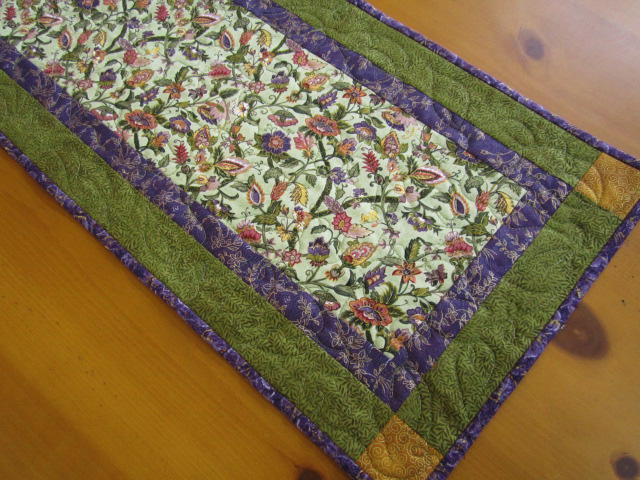 Quilted Table Runner Florals By Patchwork