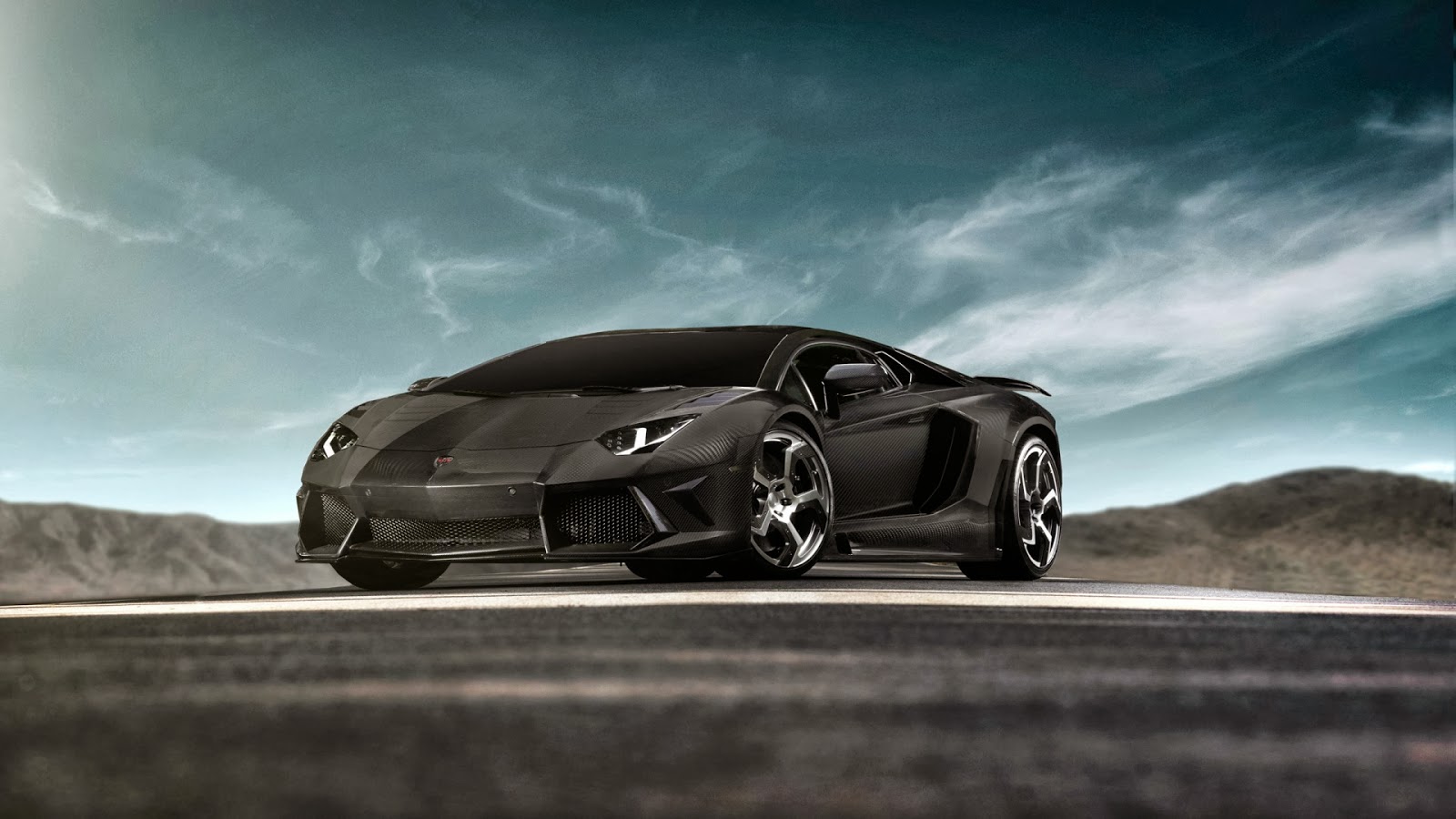 Lamborghini Aventador LP700 Black Car Full HD Desktop Wallpapers