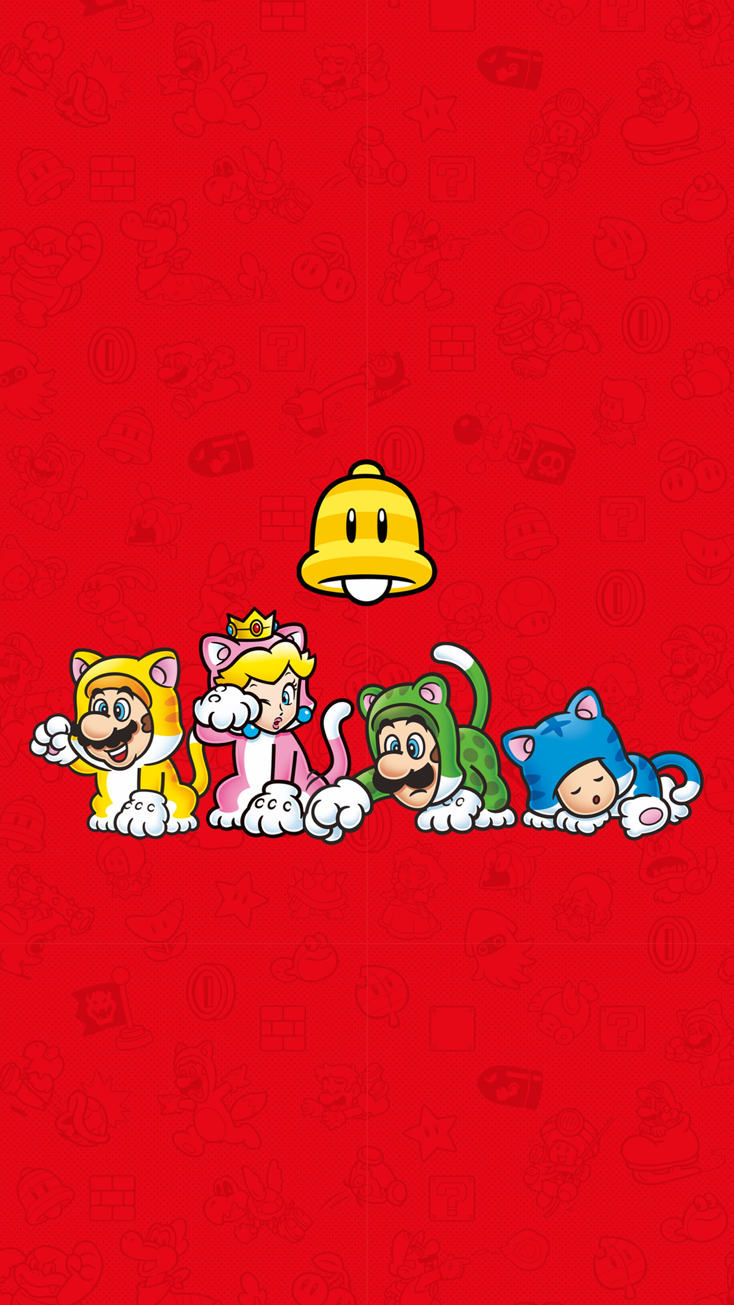 Super Mario 3d World Cat Suits Wallpaper With Monocle