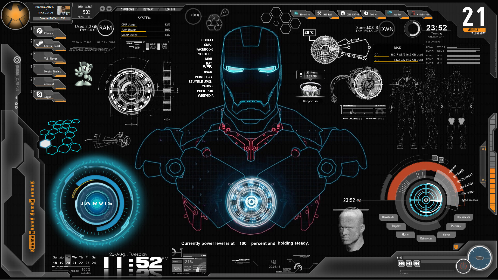 Iron Man Jarvis Wallpaper HD Image