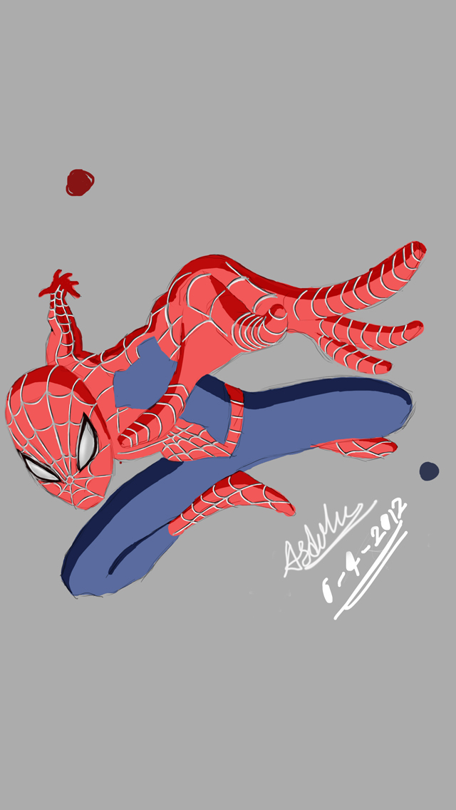 iPhone Cartoon Spiderman HD Wallpaper