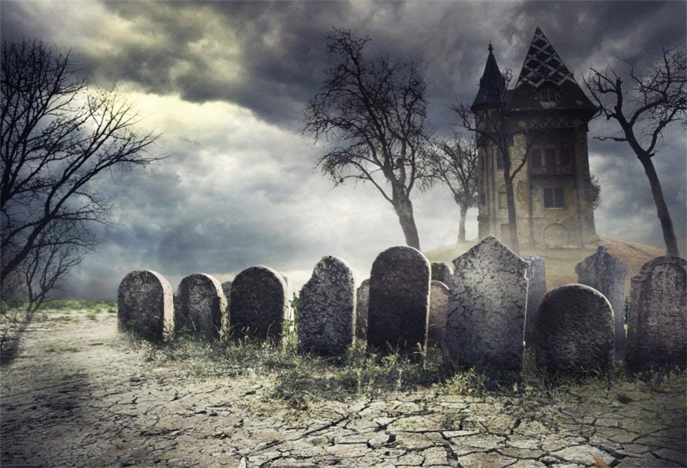 Amazon Lfeey Creepy Cemetery Backdrop Gothic Style