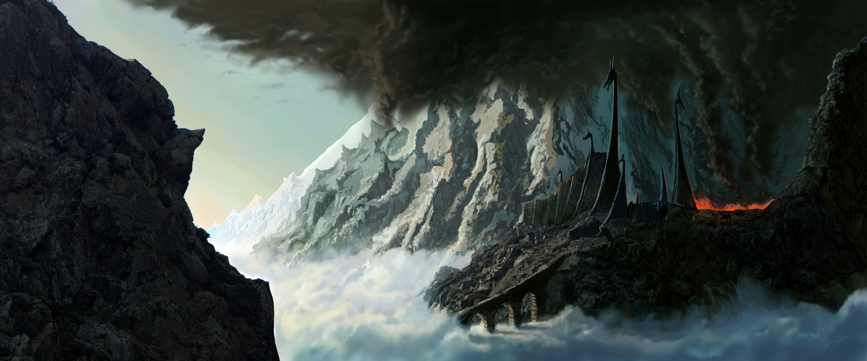 Mountains Fortress Fantasy Art Silmarillion Jrr Tolkien