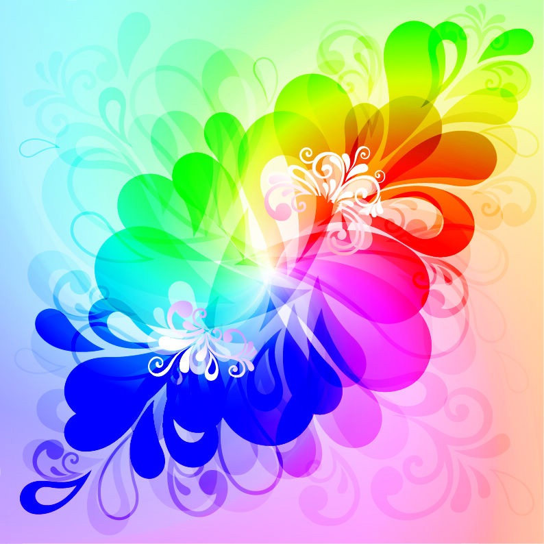 Colorful Floral Background Vector Graphic Graphics All