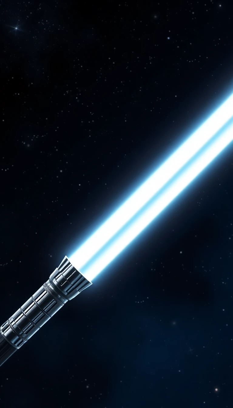 White Lightsaber Wallpaper