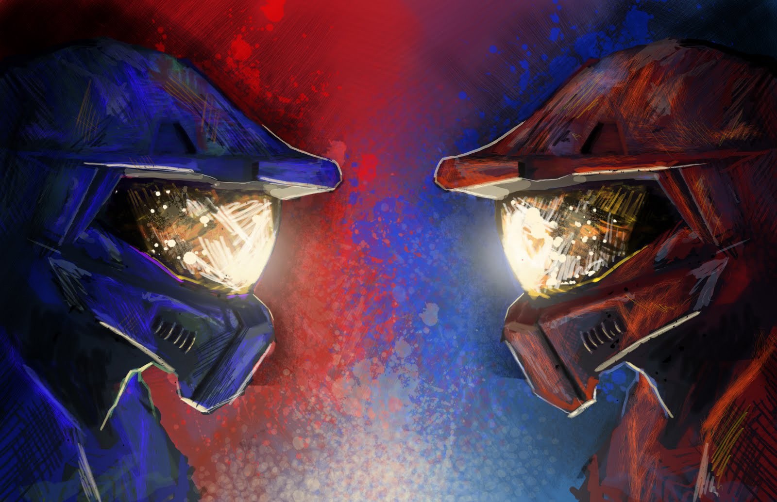 Two Cartoon Characters Red Vs Blue Wallpaper And Image