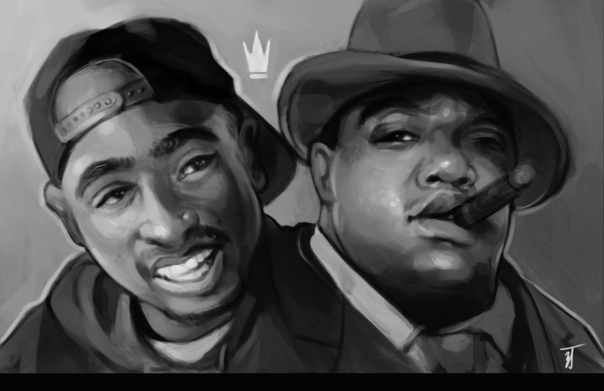 Tupac and Biggie by Nothingbutzack 881x570