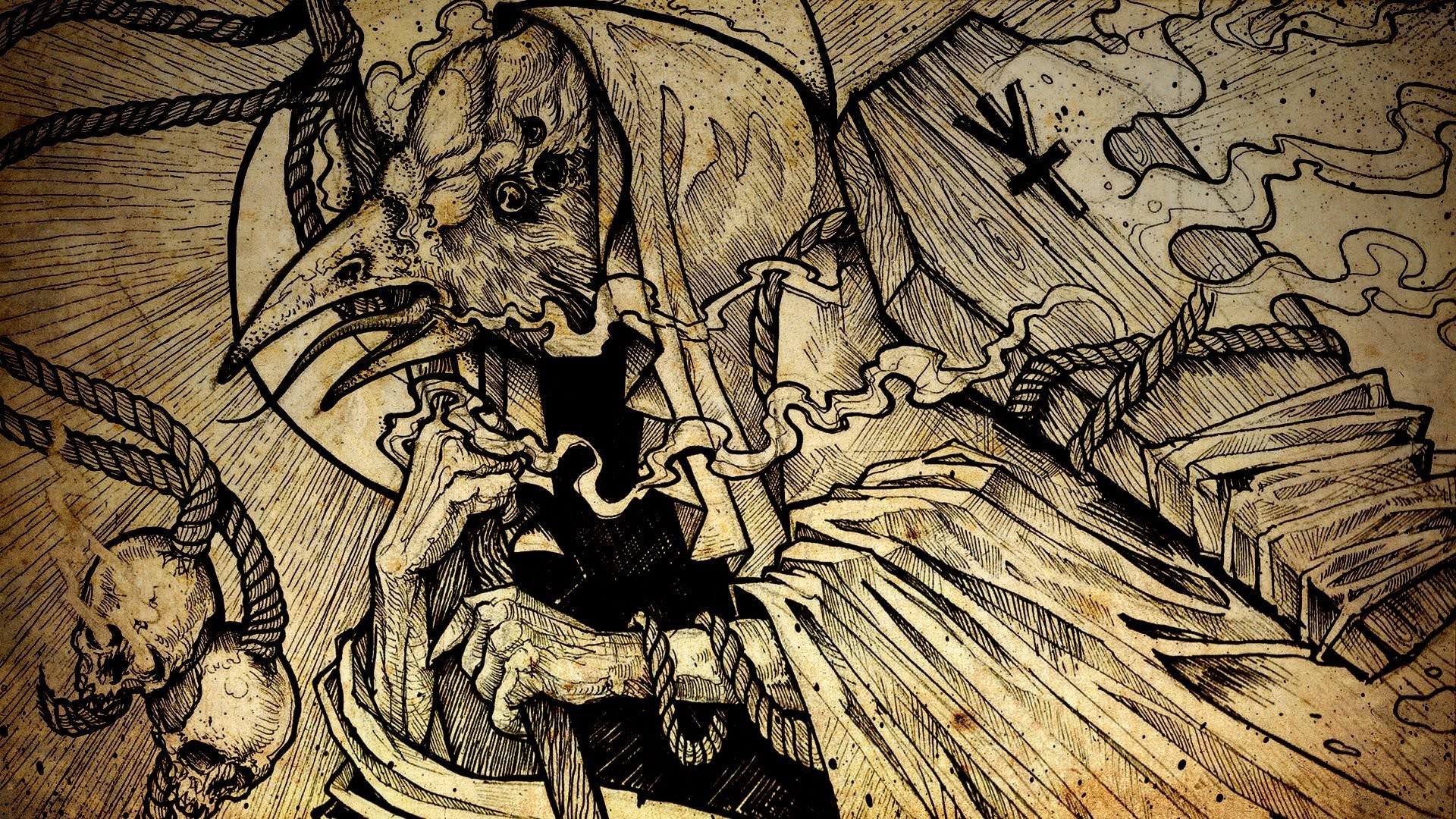 Horror Dark Stock Images Backgrounds Heavy Crow Evil Reaper