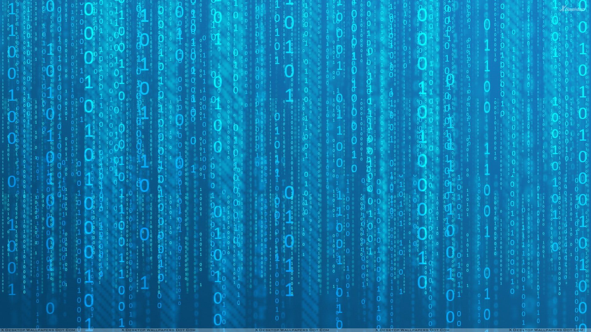 Binary Technology Wallpaper Blue Background Cool