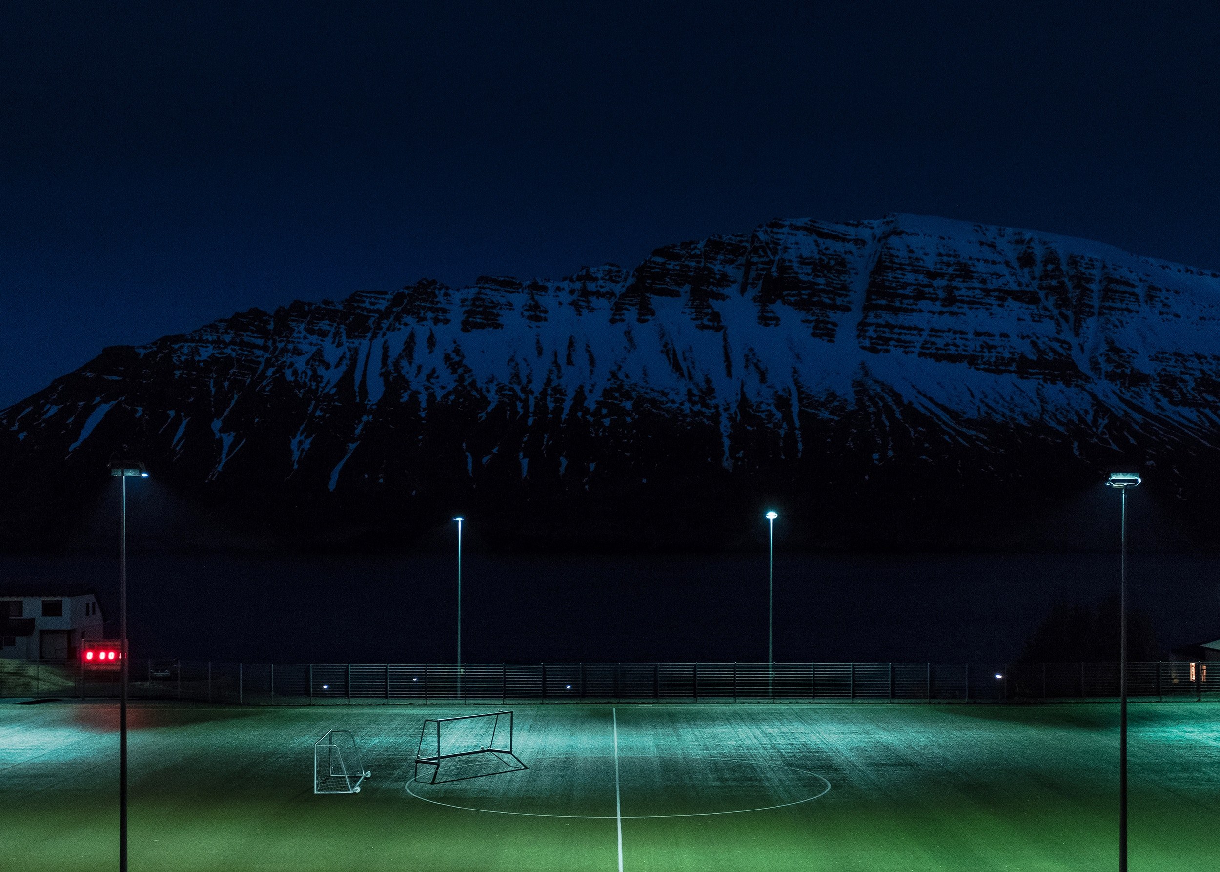 Wallpaper ID 239719 turf soccer pitch illuminated by