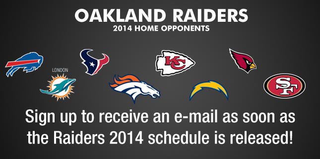 Oakland Raiders 2014 Schedule Notification