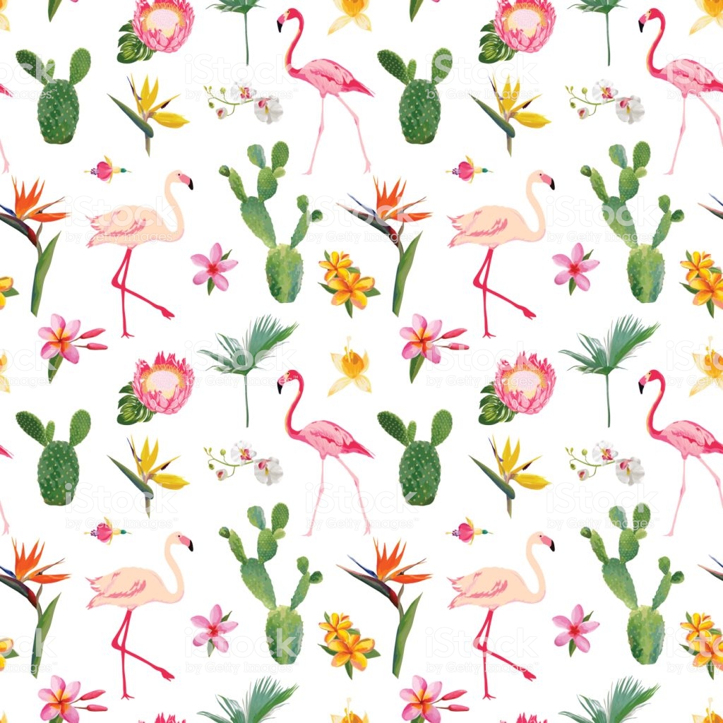 Tropical Seamless Vector Floral Summer Pattern For Wallpaper