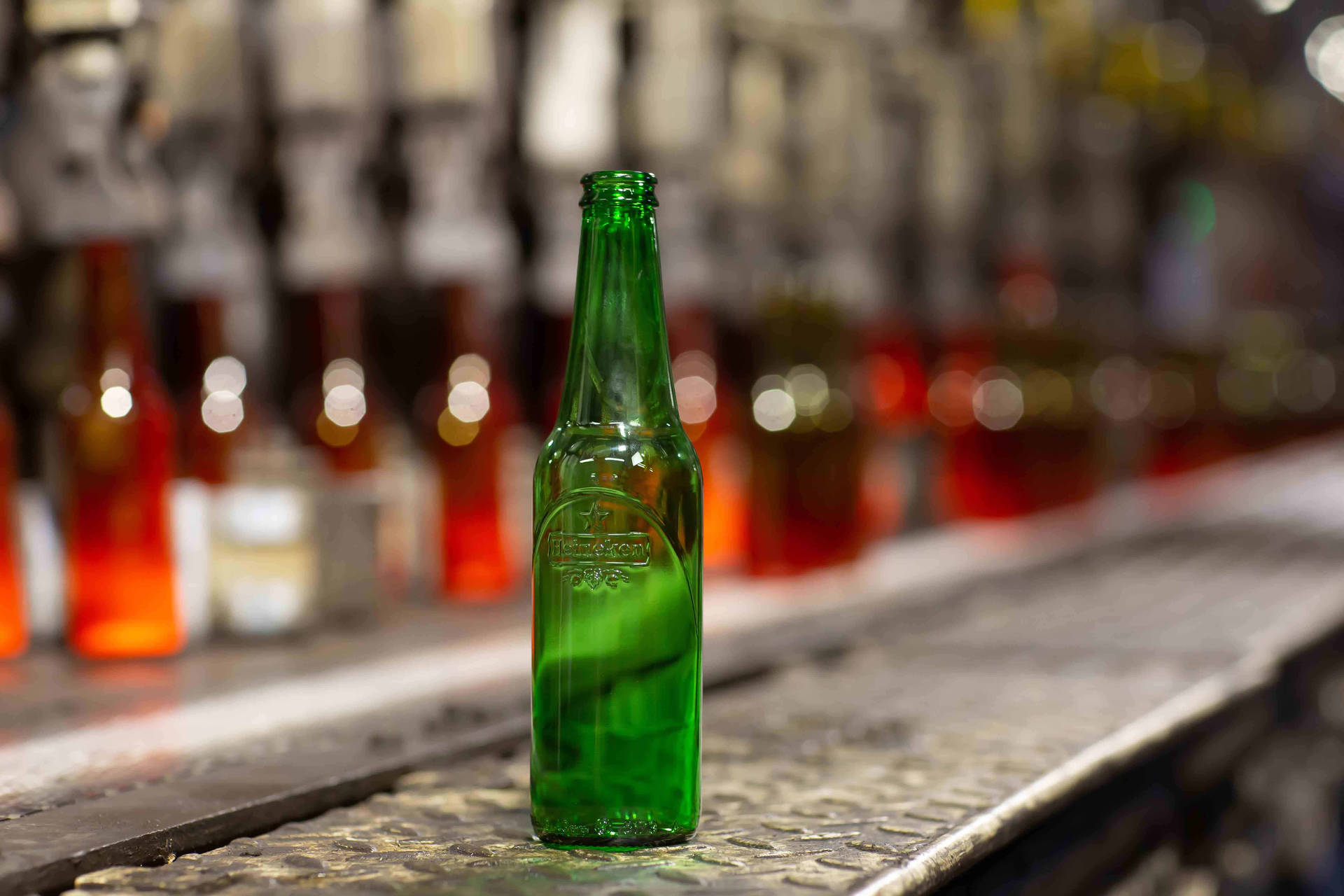 Beer Bottle Half Wallpaper