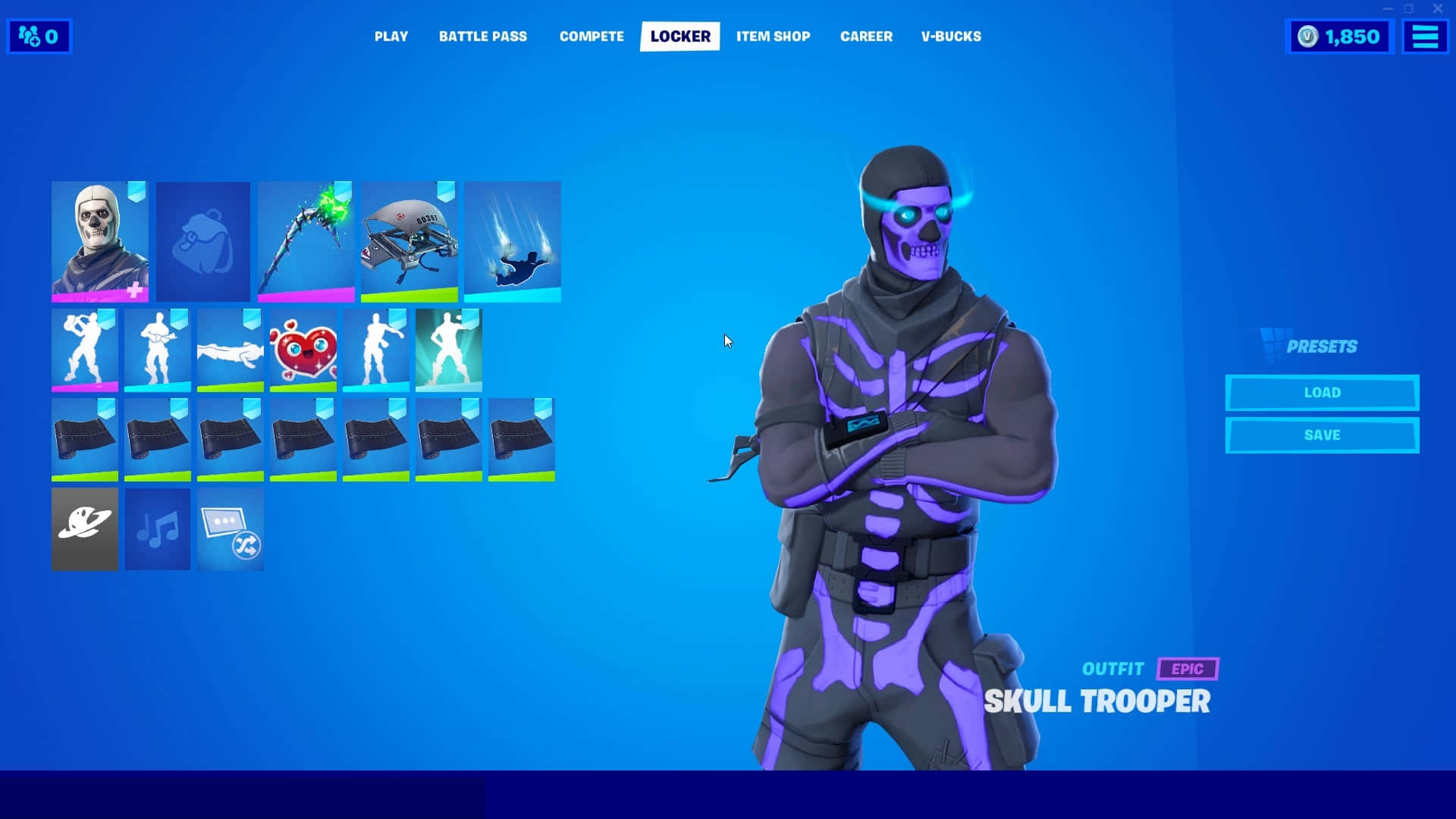 Purple Skull Trooper Wallpaper