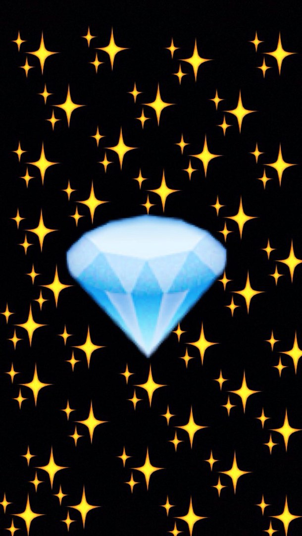 Background Black Blue Cool Diamond Emoji Glitter Pattern