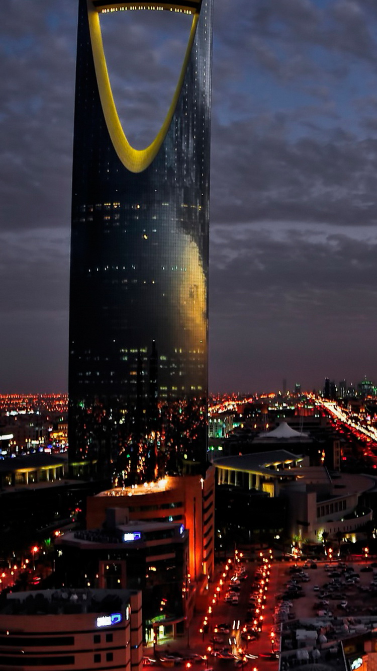 Saudi Arabia Riyadh City Night iPhone Wallpaper HD