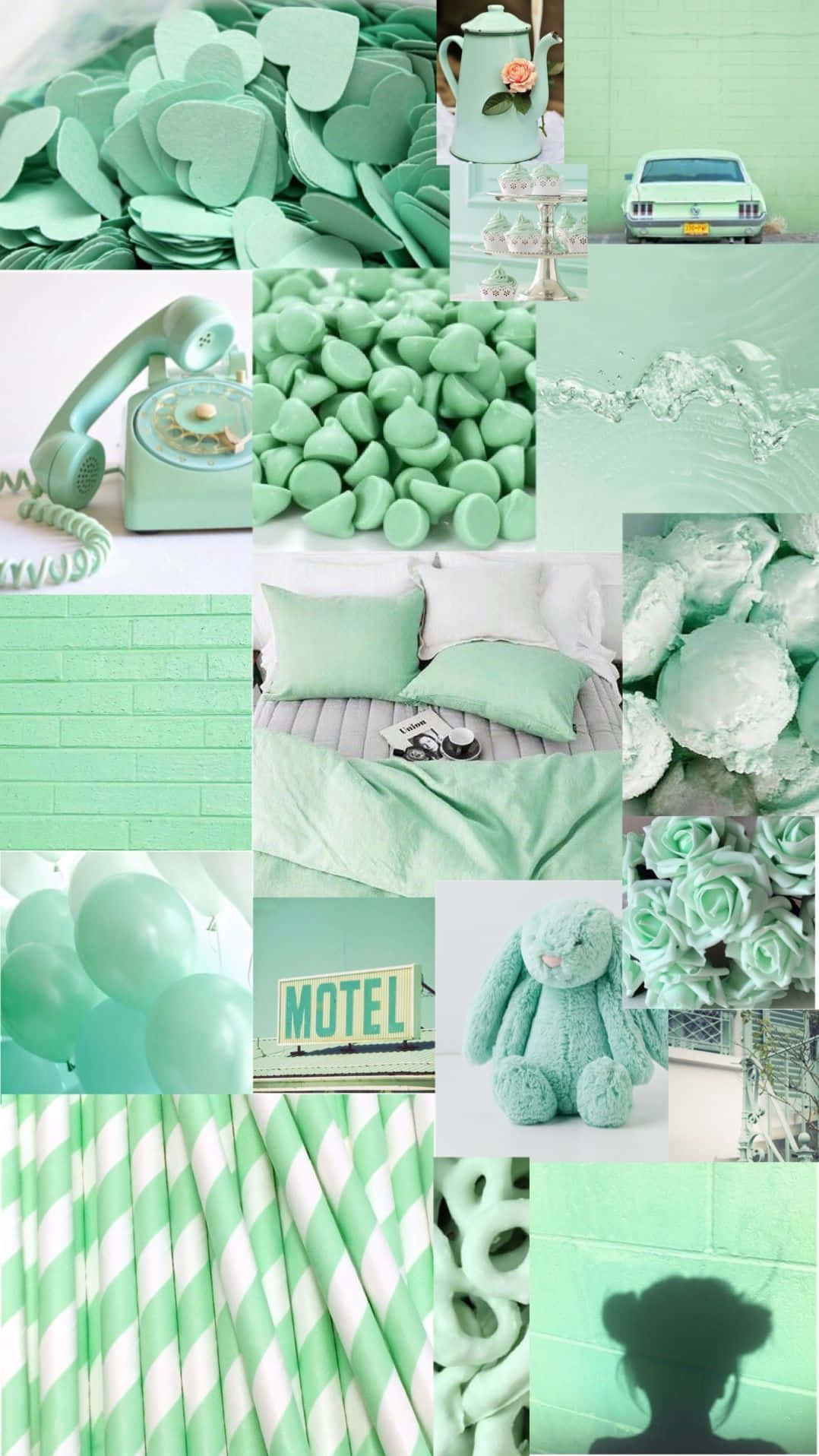Cute Pastel Green Wallpaper