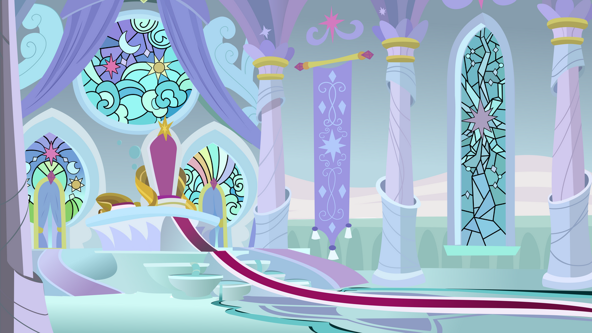 Mlp Background New Canterlot Castle Throne Hall By Just Silvushka