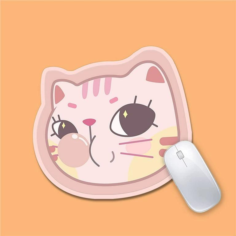 Danceemangoo Kawaii Cute Pink Cat Small Mouse Pad Funny Cartoon