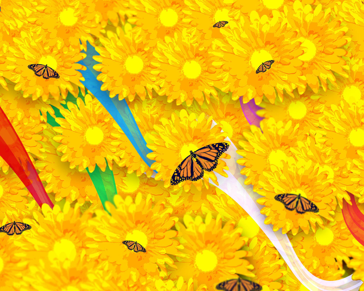 Yellow Flowers Desktop Pc And Mac Wallpaper