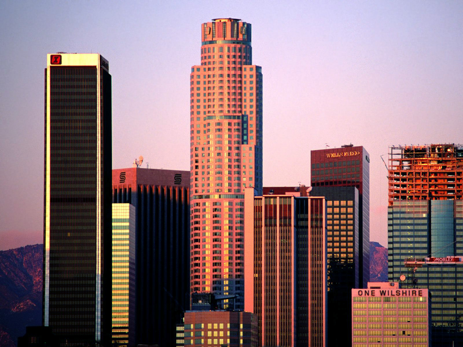 Los Angeles Skyline Desktop Wallpaper For HD Widescreen And