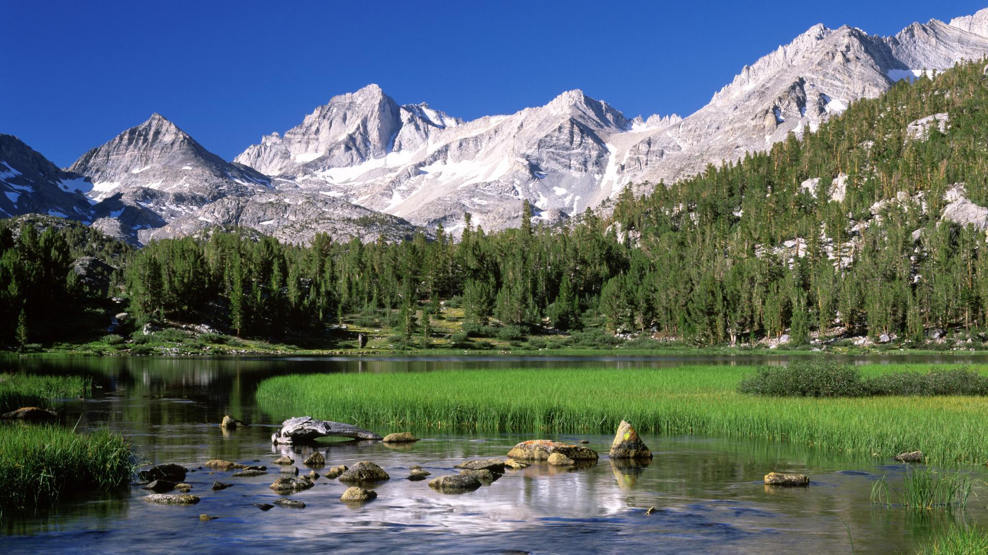Beautiful Mountain Lake HD Nature Desktop Wallpaper