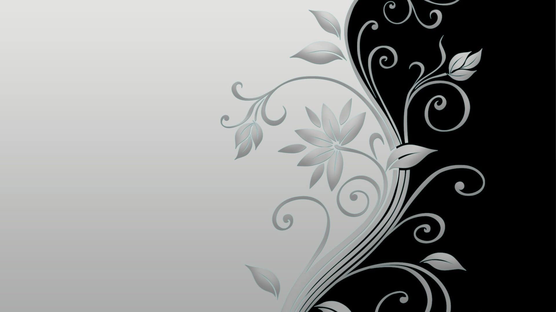 Black And White Flowers Wallpaper HD