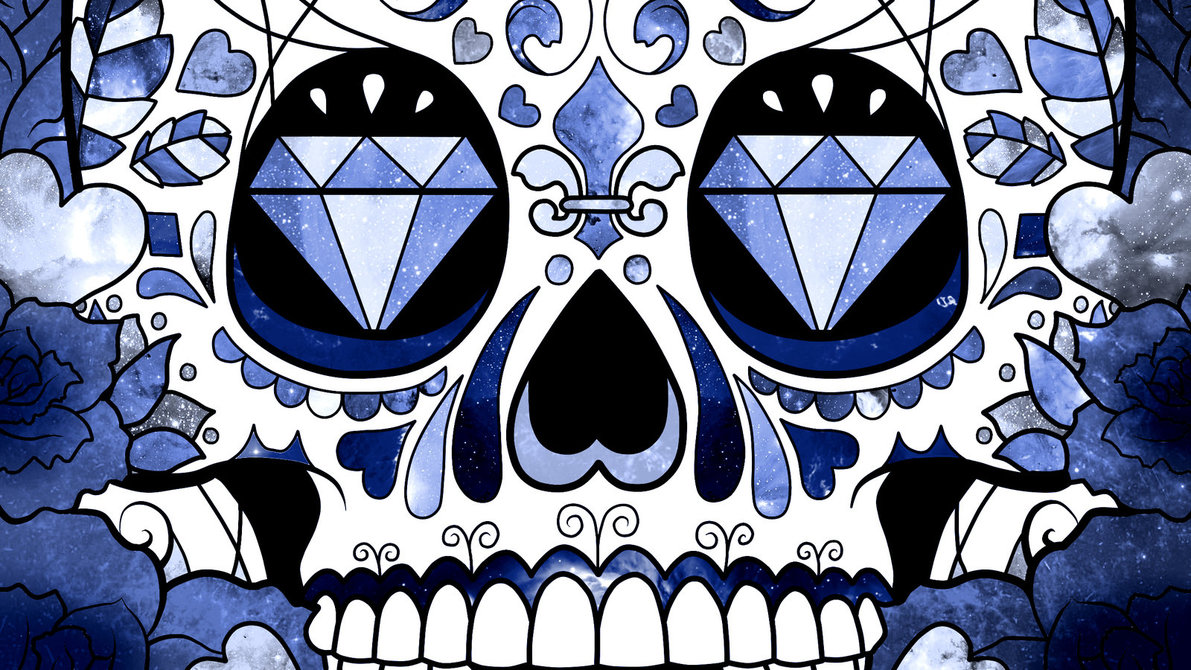 Blue Skull Wallpaper Desktop And Mobile Wallippo