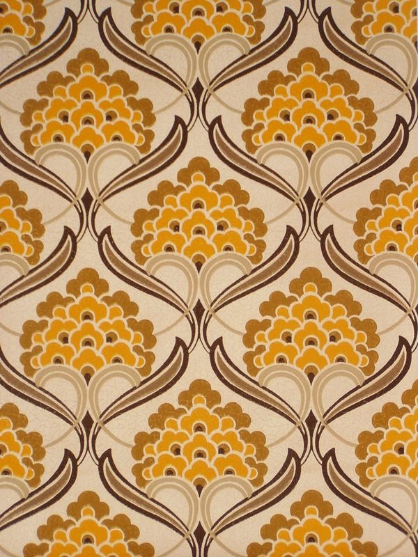 Vintage Retro Baroque Wallpaper From The Late 60s