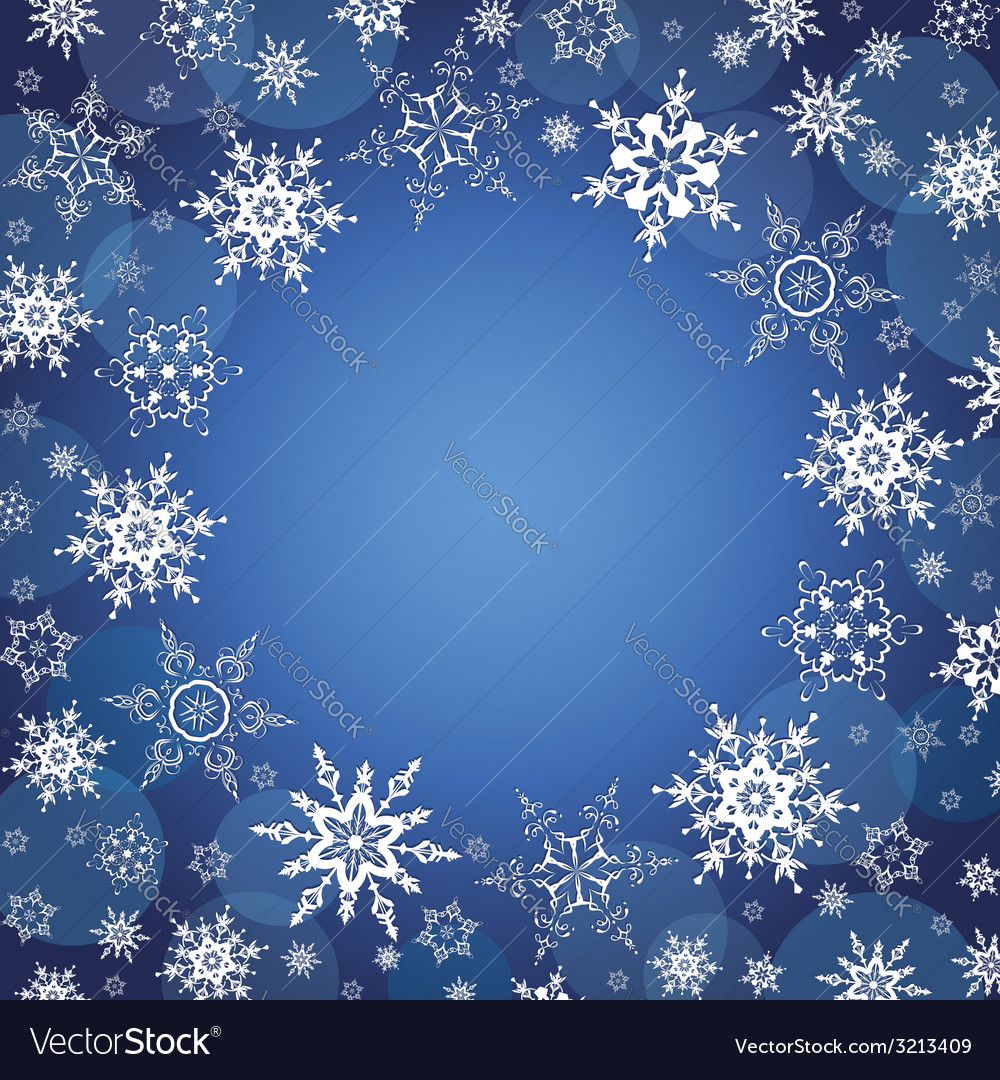 Winter Background Wallpaper With Snowflakes Vector Image